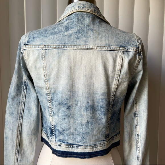 Select Women Short Denim Jackets Lace Combo Jackets | Size: S - Picture 6 of 8